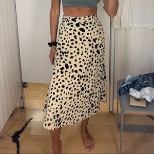 🤎🖤💛Cute leopard animal print midi skirt 🖤💛🤍